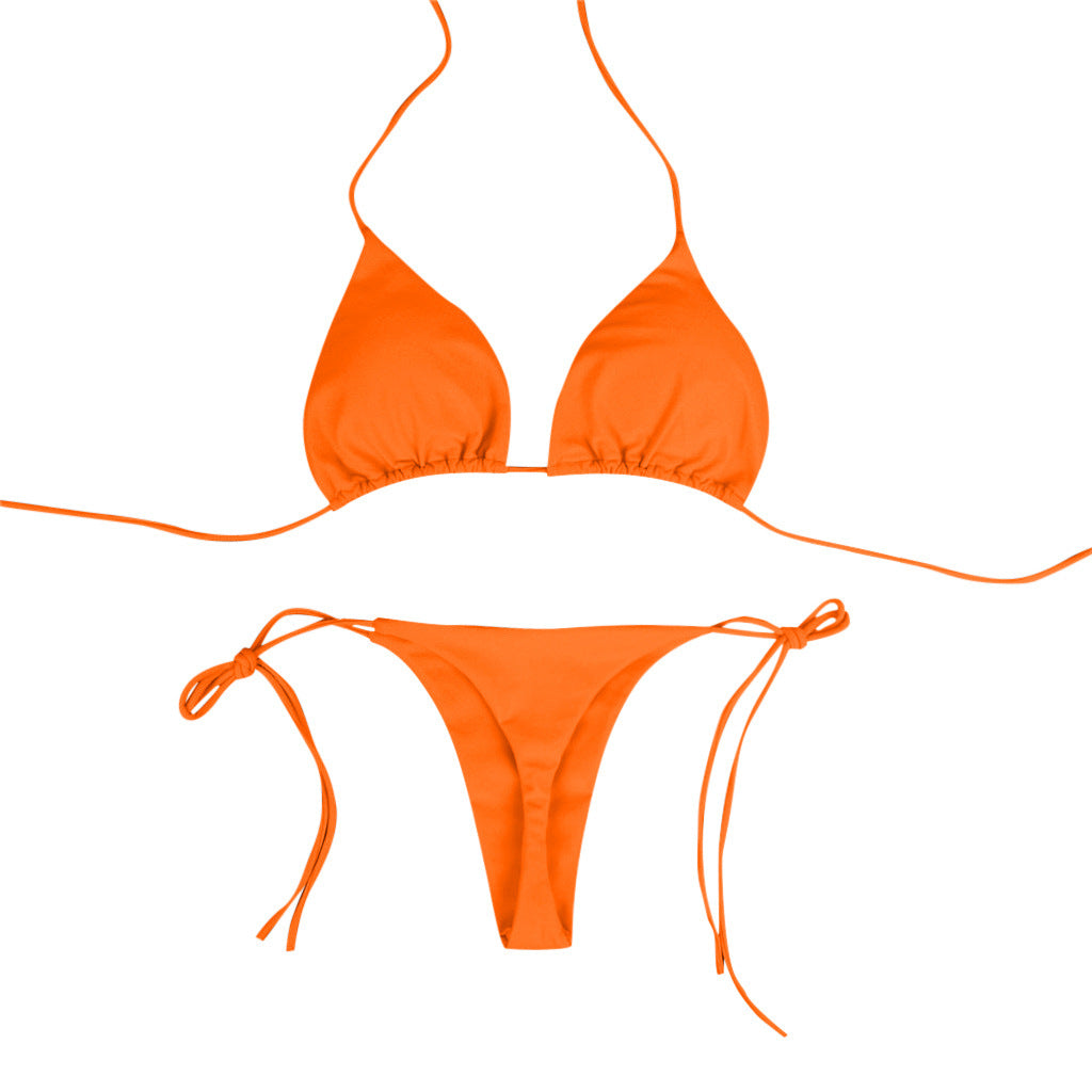 Egyszínű, hasítékos bikini