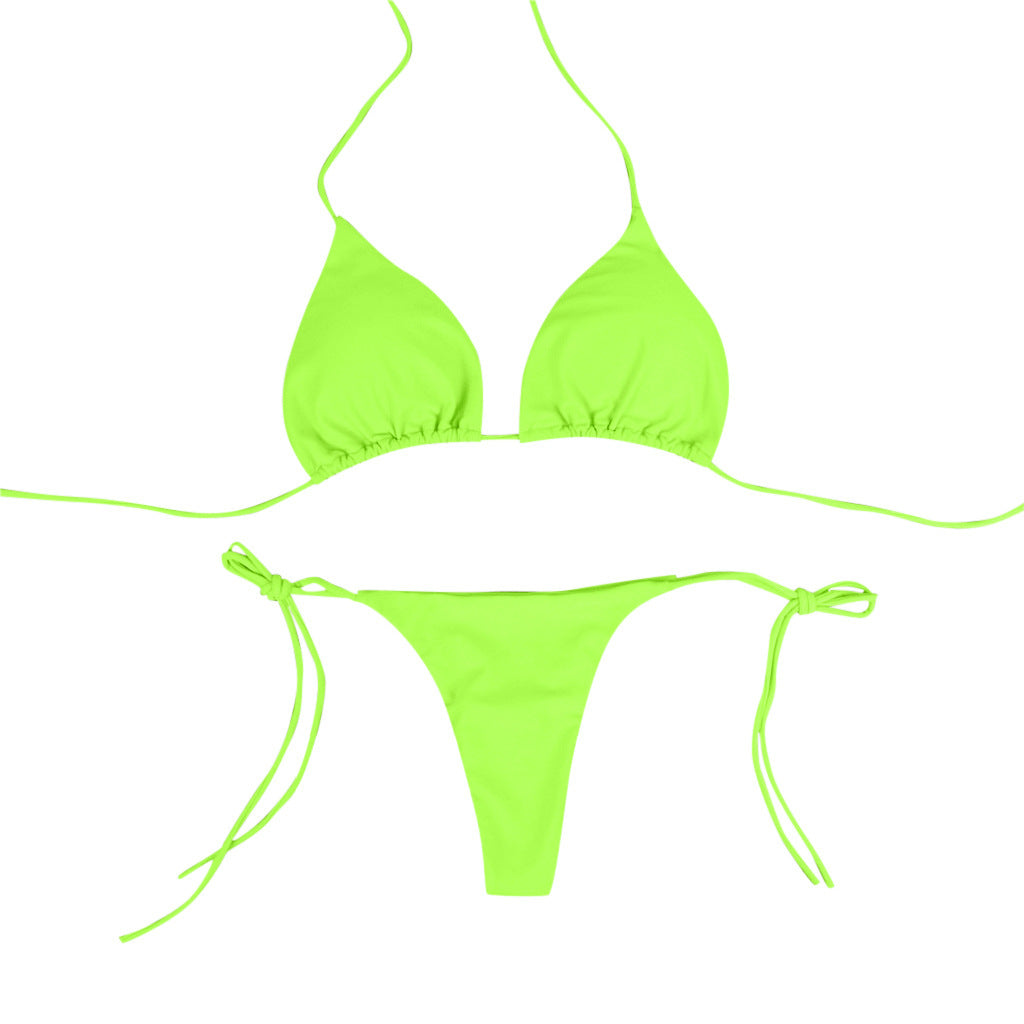 Egyszínű, hasítékos bikini