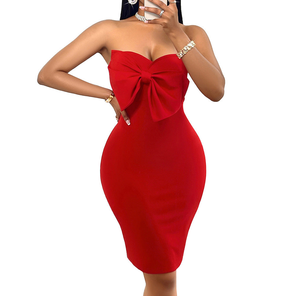 Testhez simuló, magas derekú, plus size női ruha