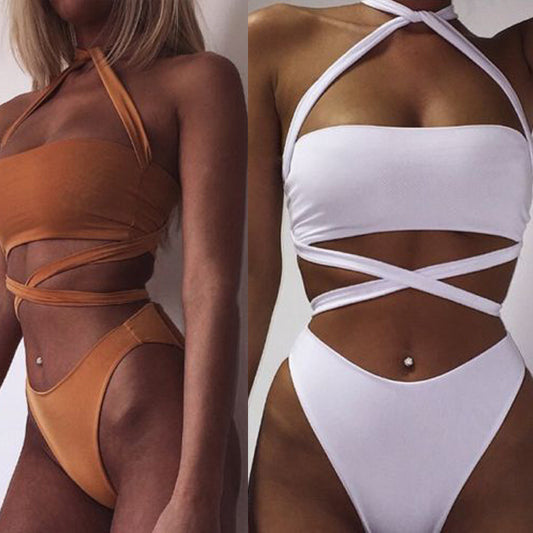 Széldzseki szabású két részes fürdőruha, bikini nőknek